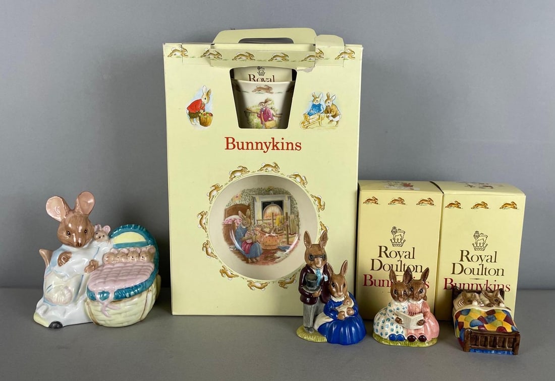 Group of Royal Doulton Bunnykins Figurines and More: In-House Shipping Option: If you would like to use our in-house shipping service, please select “Arrange My Own Shipping” when paying your invoice. After payment, our in-house shipping team wi
