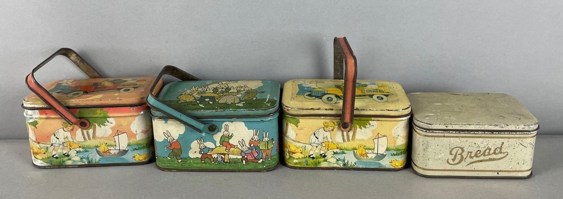 Group of Vintage Tindeco Easter Tin Candy Baskets (1 of 3)