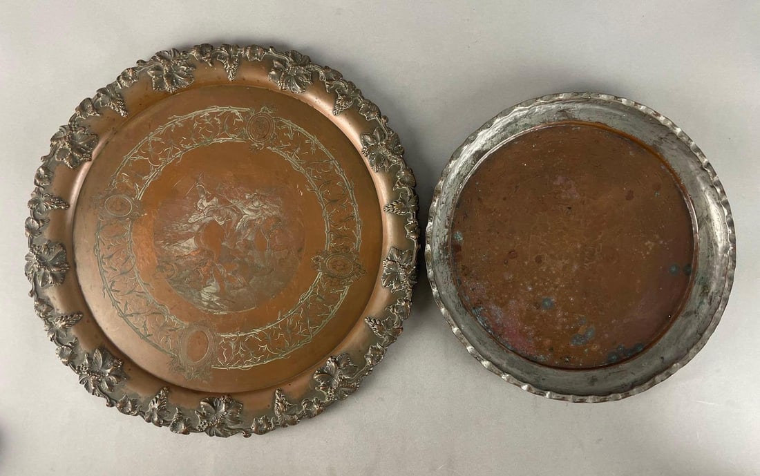 Group of 2 Vintage Brass Chargers (1 of 3)