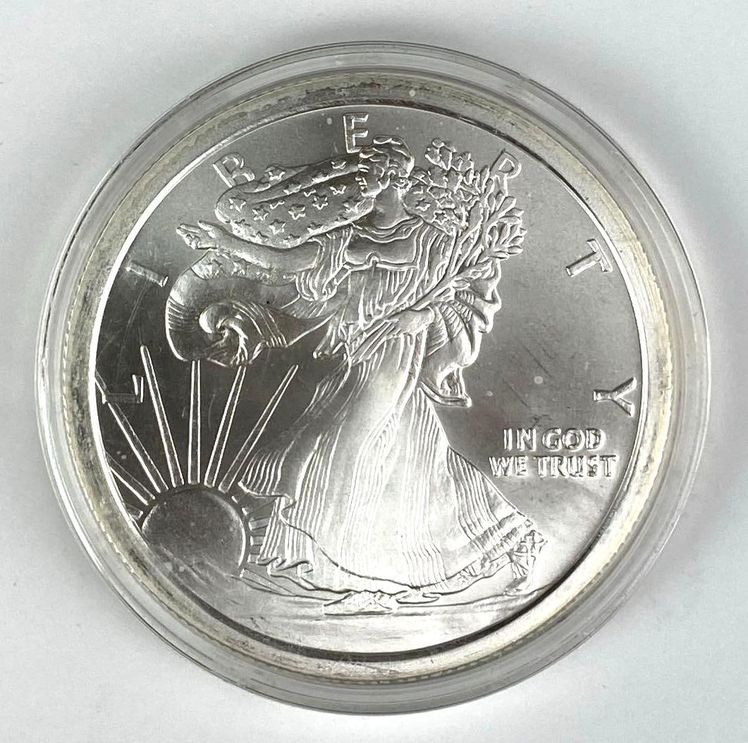 Golden State Mint American Silver Eagle Design 5 oz .999 Fine Silver Round (1 of 2)