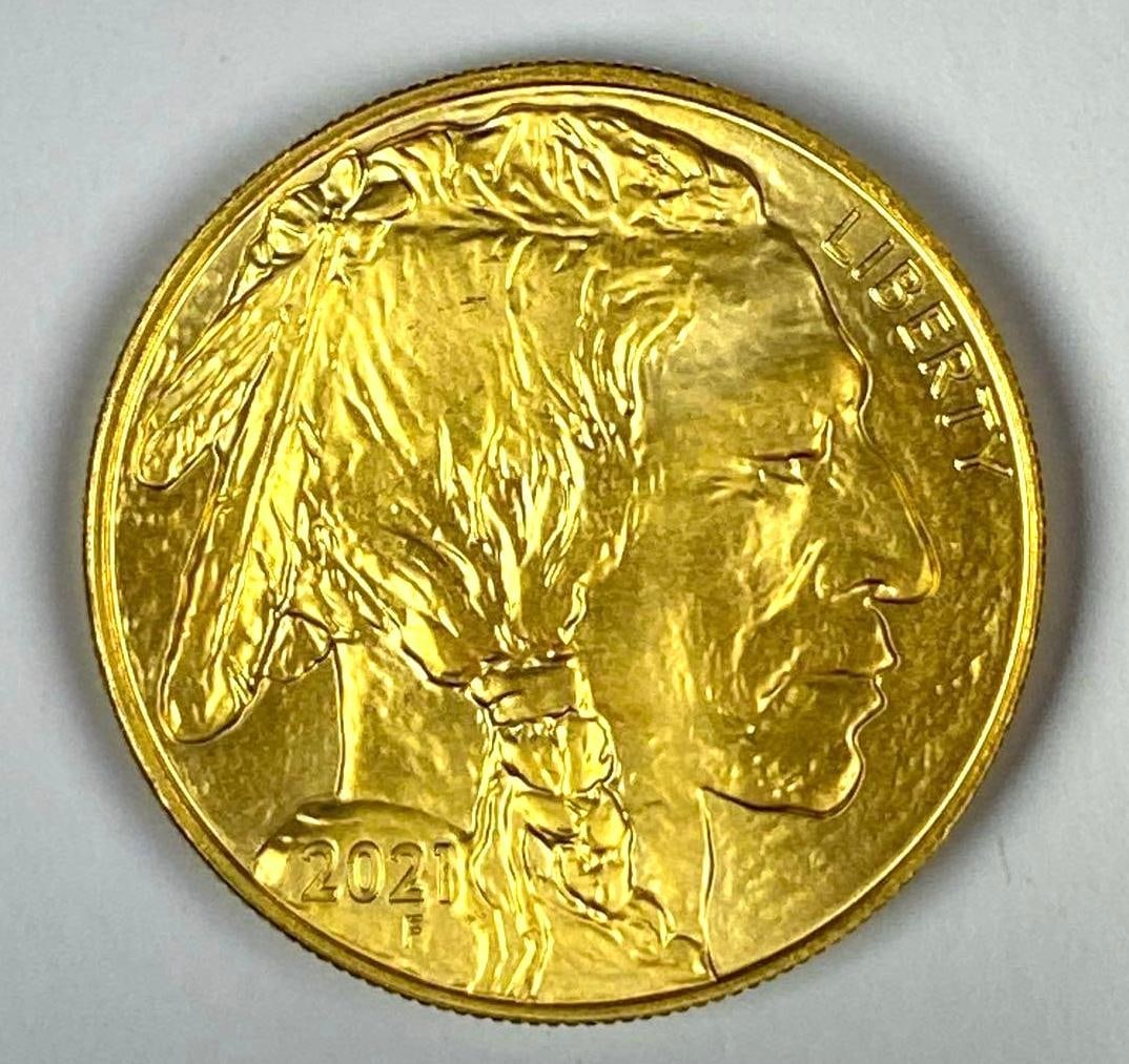2021 US $50 Gold American Buffalo1 oz .9999 Fine Gold Coin (1 of 2)