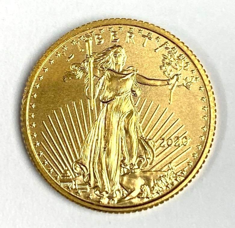 2020 US Mint $5 1/10th oz American Gold Eagle (1 of 2)
