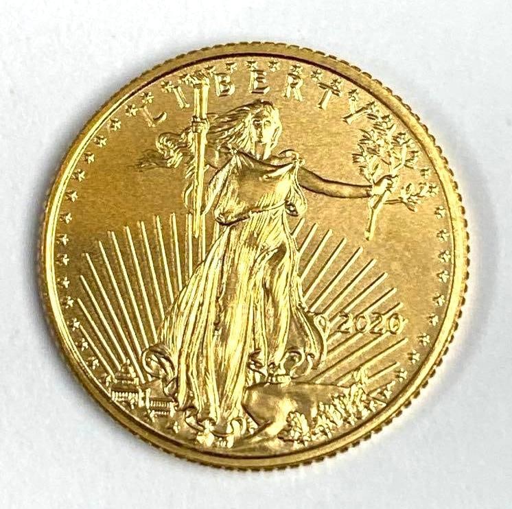 2020 US Mint $5 1/10th oz American Gold Eagle (1 of 2)