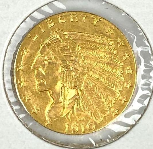 1910 US $2.50 Indian Head Gold Coin: In-House Shipping Option: If you would like to use our in-house shipping service, please select “Arrange My Own Shipping” when paying your invoice. After payment, our in-house shipping team wi