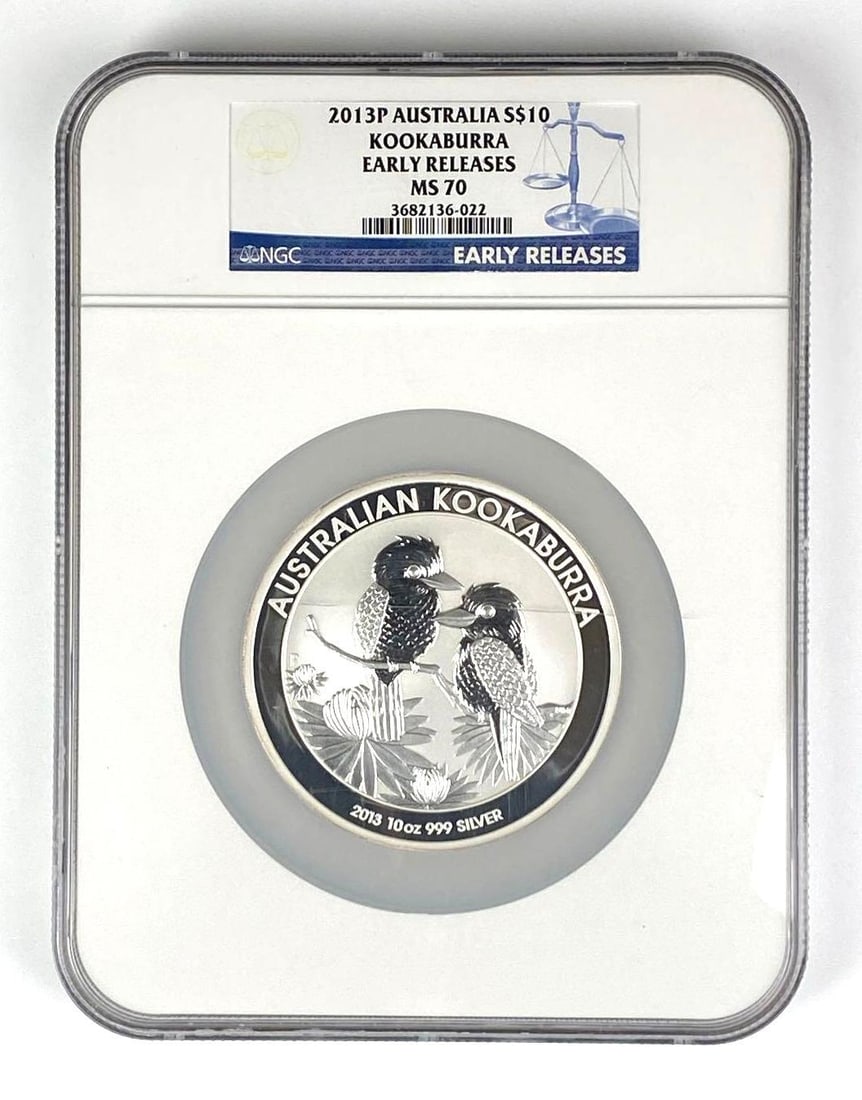 2013 P Australia $10 Kookaburra 10 oz 999 Silver NGC Graded MS70: In-House Shipping Option: If you would like to use our in-house shipping service, please select “Arrange My Own Shipping” when paying your invoice. After payment, our in-house shipping team wi