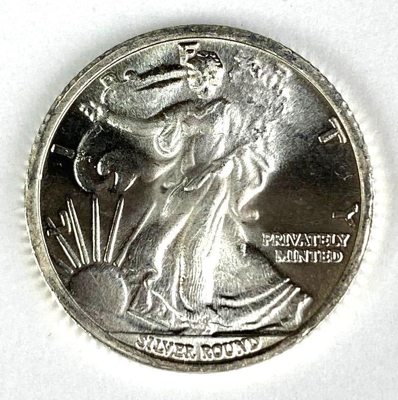 Money Metals Exchange Sikver American Eagle Design 1/10 oz .999 Fine Silver Round (1 of 2)