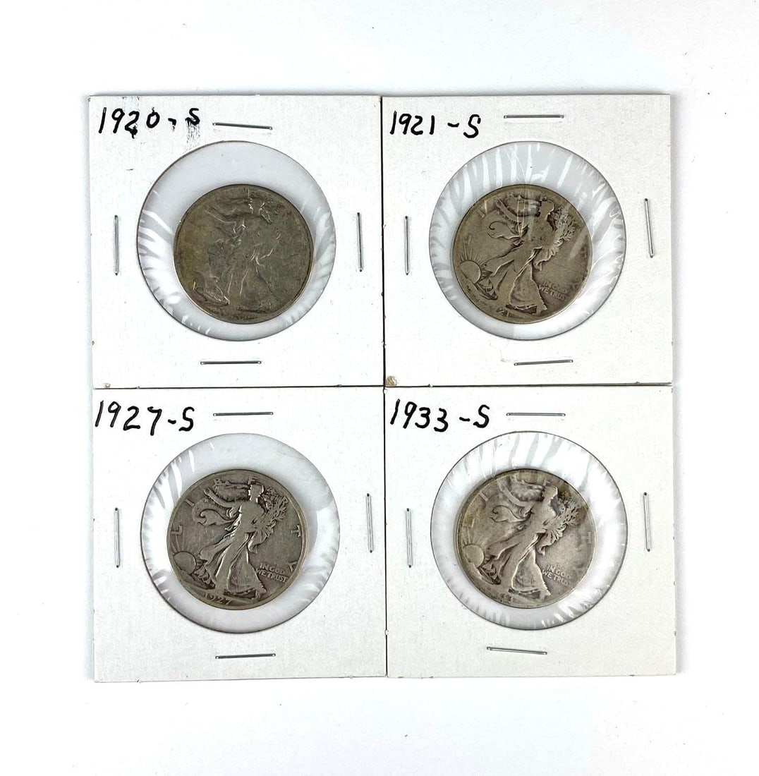 Group of 4 US Walking Liberty Silver Half Dollars: In-House Shipping Option: If you would like to use our in-house shipping service, please select “Arrange My Own Shipping” when paying your invoice. After payment, our in-house shipping team wi