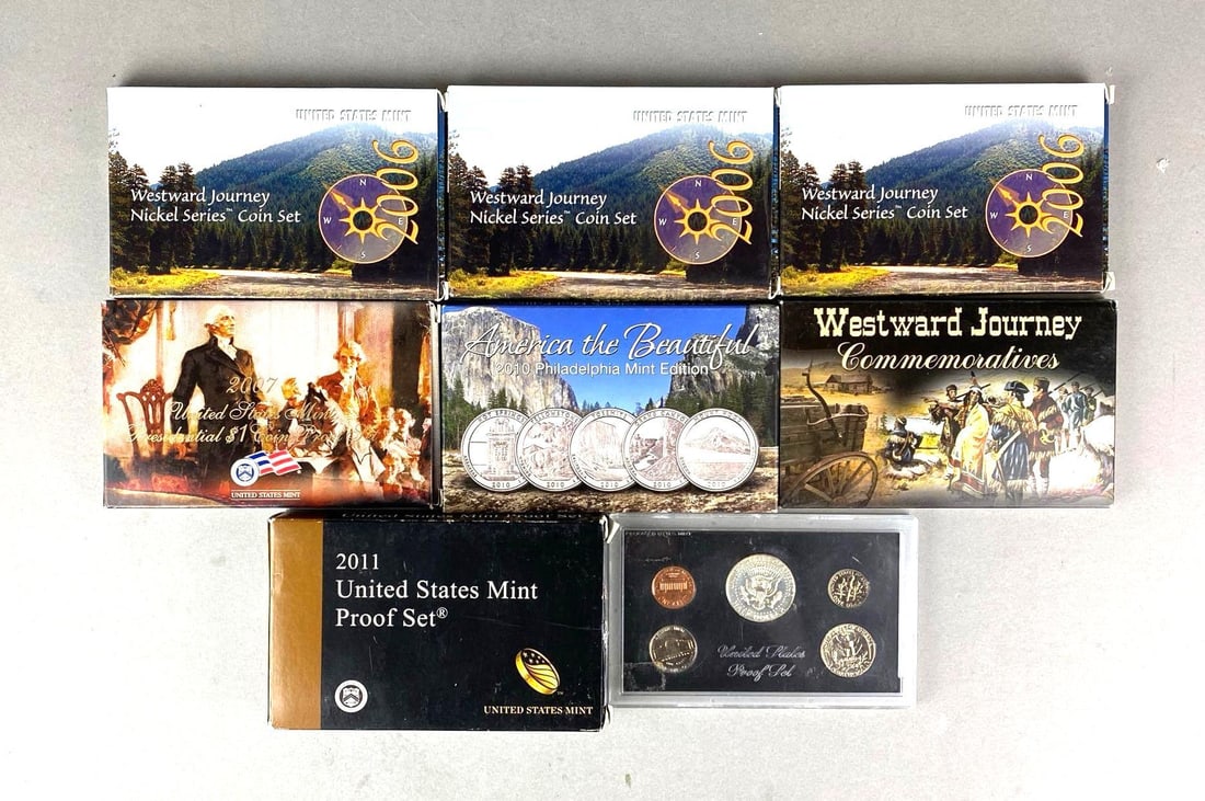 Group of 8 Assorted US Mint Coin Proof Sets (1 of 1)