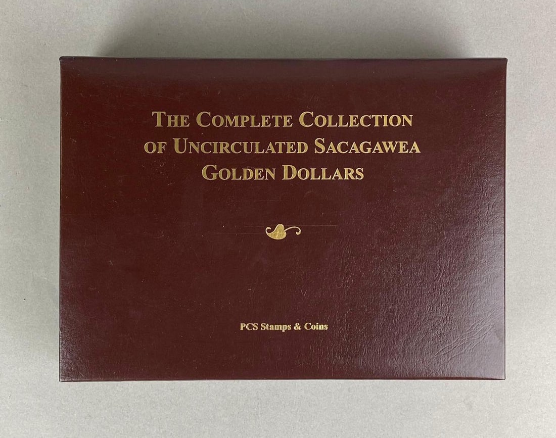 Group of 26 US Mint Sacagawea Golden Dollars and Stamp in a Album: In-House Shipping Option: If you would like to use our in-house shipping service, please select “Arrange My Own Shipping” when paying your invoice. After payment, our in-house shipping team wi