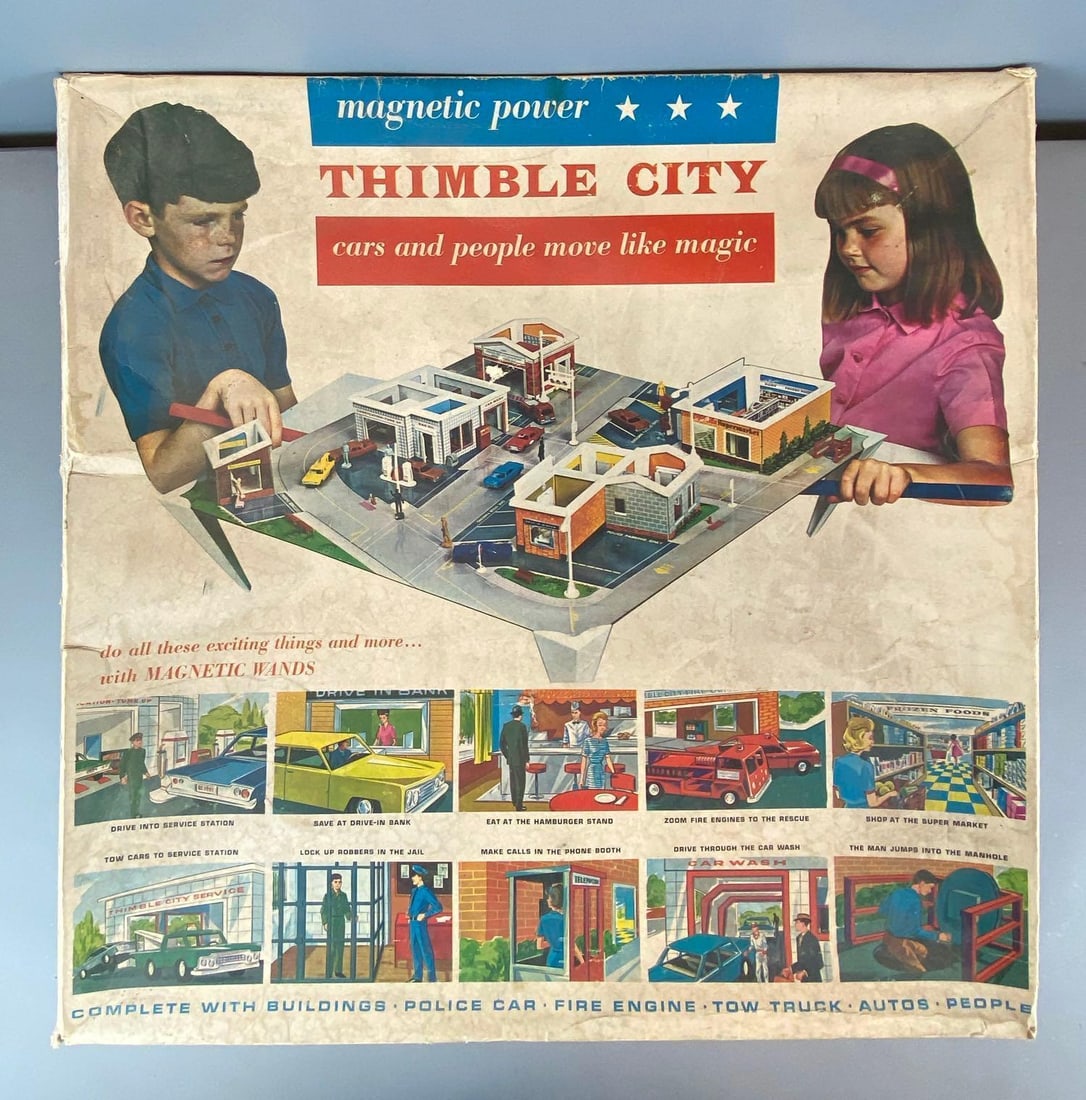 1964 Remco Magnetic Power Thimble City No. 670: In-House Shipping Option: If you would like to use our in-house shipping service, please select “Arrange My Own Shipping” when paying your invoice. After payment, our in-house shipping team wi