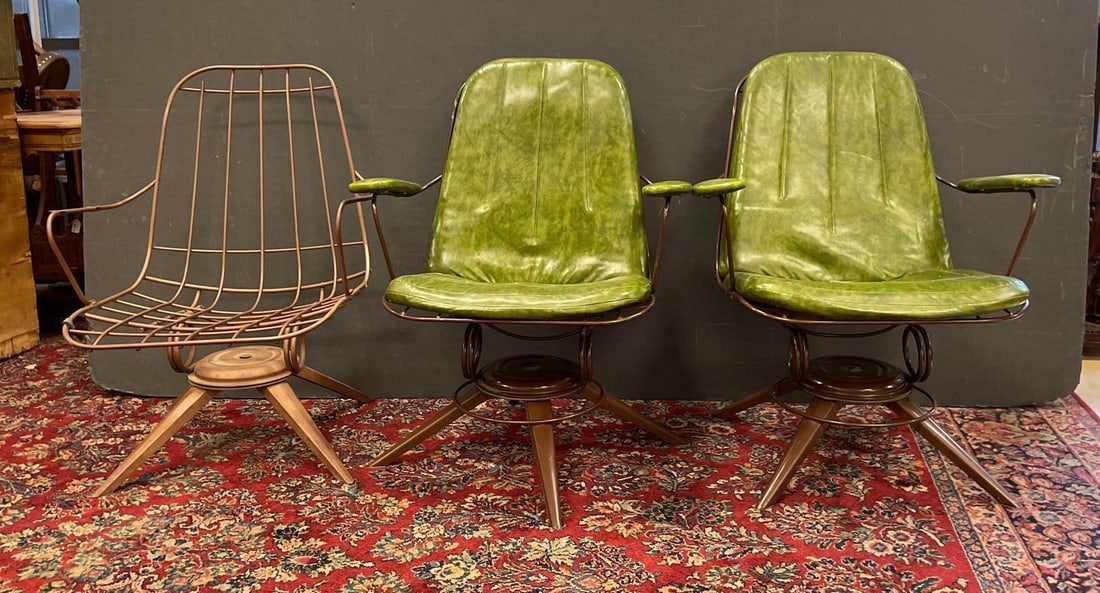 Group of 3 MCM Homecrest Swivel Chairs: In-House Shipping Option: If you would like to use our in-house shipping service, please select “Arrange My Own Shipping” when paying your invoice. After payment, our in-house shipping team