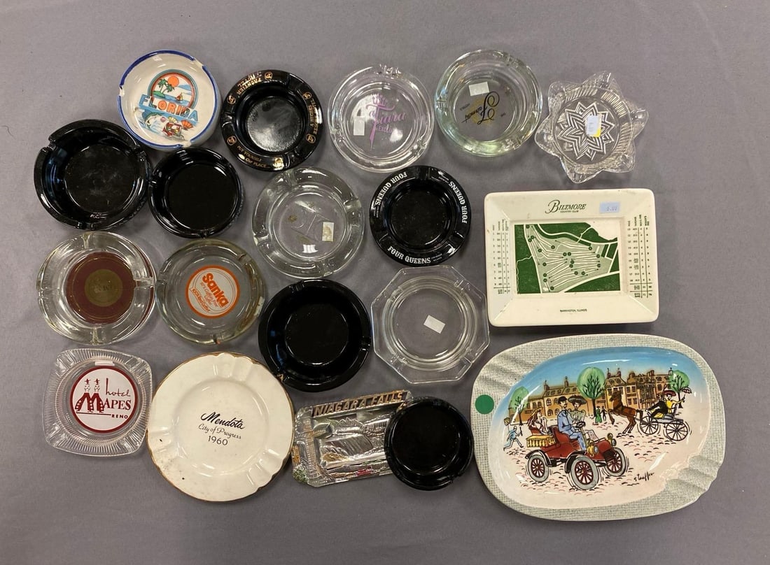 Group of Vintage Ashtrays: In-House Shipping Option: If you would like to use our in-house shipping service, please select “Arrange My Own Shipping” when paying your invoice. After payment, our in-house shipping team wi