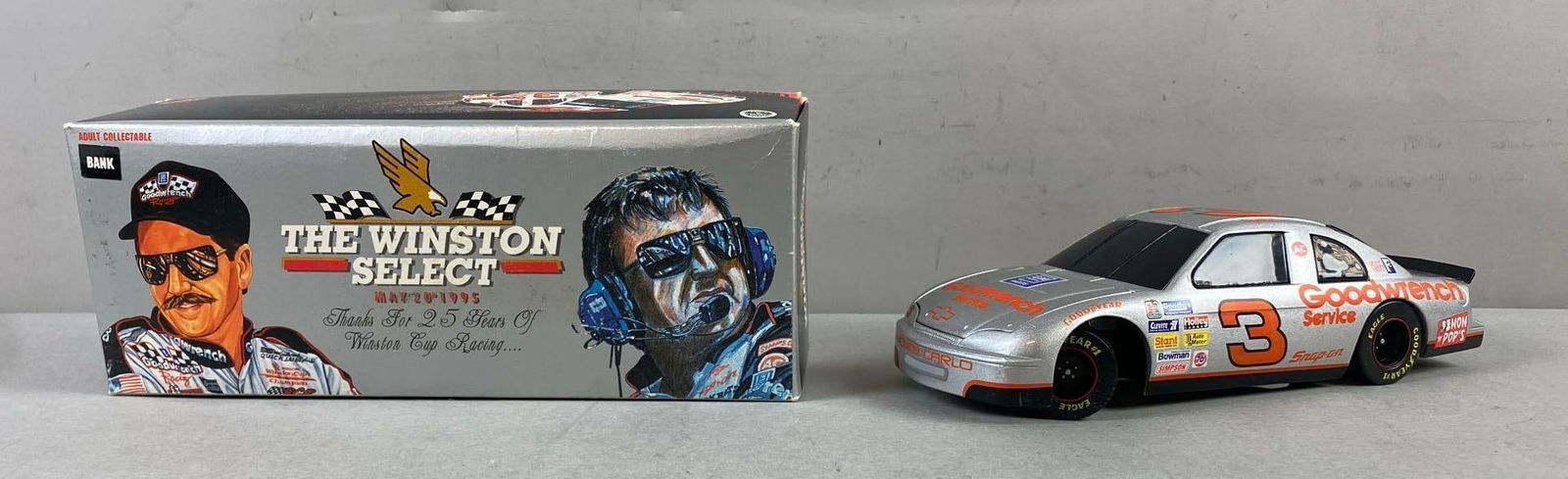 1995 Action Dale Earnhardt Winston Select 1/24 Scale Monte Carlo Die Cast Vehicle Coin Bank: In-House Shipping Option: If you would like to use our in-house shipping service, please select “Arrange My Own Shipping” when paying your invoice. After payment, our in-house shipping team wi
