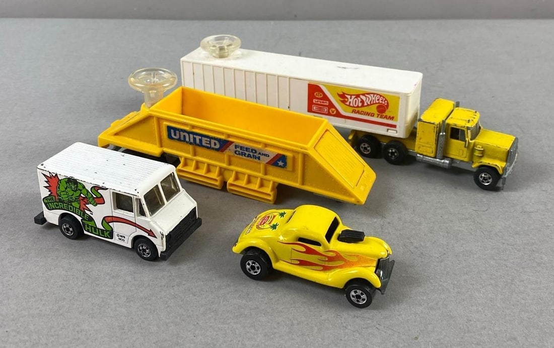 Group of 4 Mattel Hotwheels Assorted Themed Die Cast Vehicles (1 of 2)