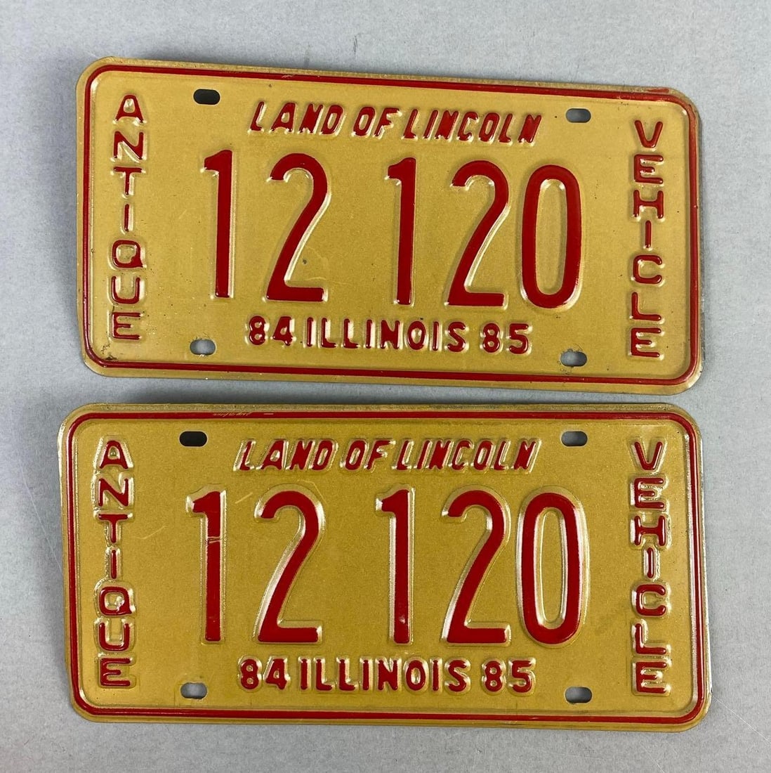 Group of 2 Vintage Illinois License Plates: In-House Shipping Option: If you would like to use our in-house shipping service, please select “Arrange My Own Shipping” when paying your invoice. After payment, our in-house shipping tea