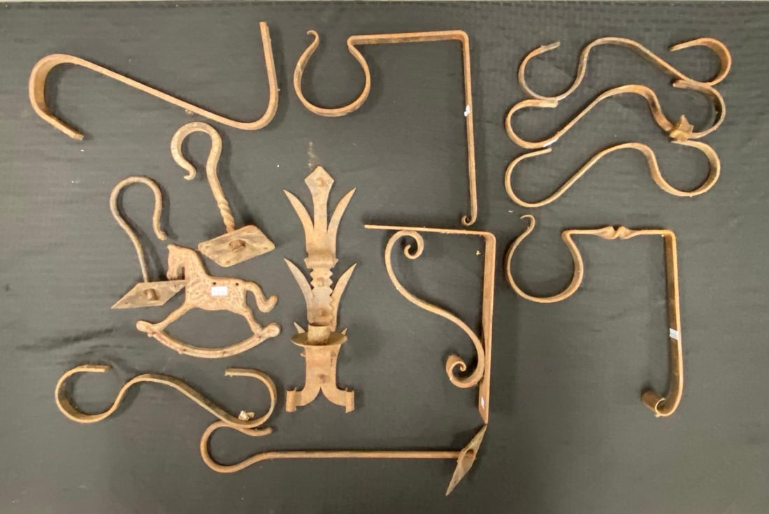 Group of Wrought Iron Decorations and Brackets (1 of 2)