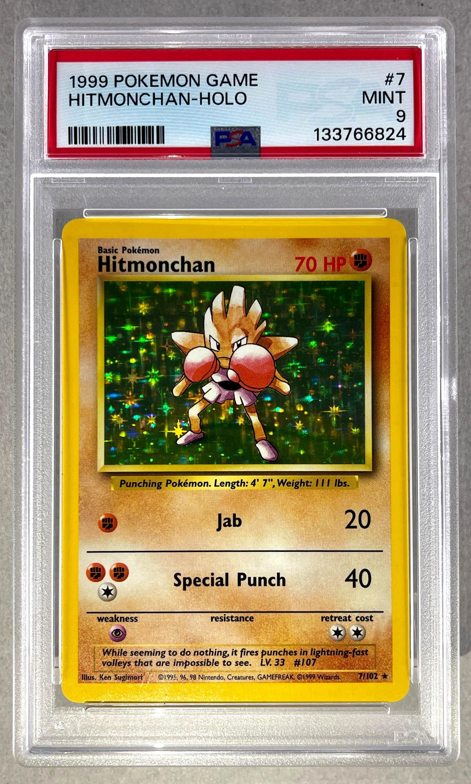 1999 Pokemon Game Hitmonchan - Holo #7 PSA 9 (1 of 2)