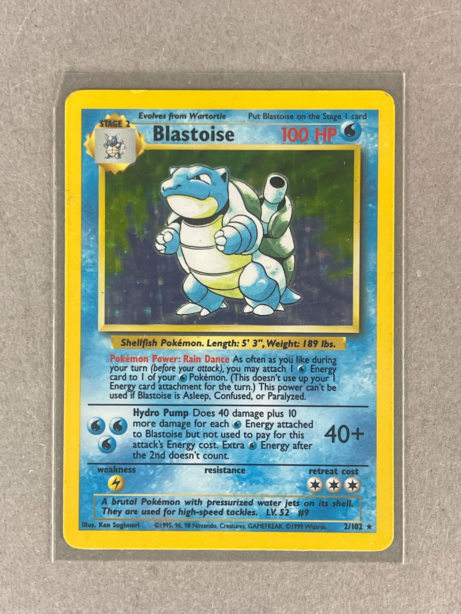 1999 Pokemon Game Blastoise Holo #2 (1 of 2)