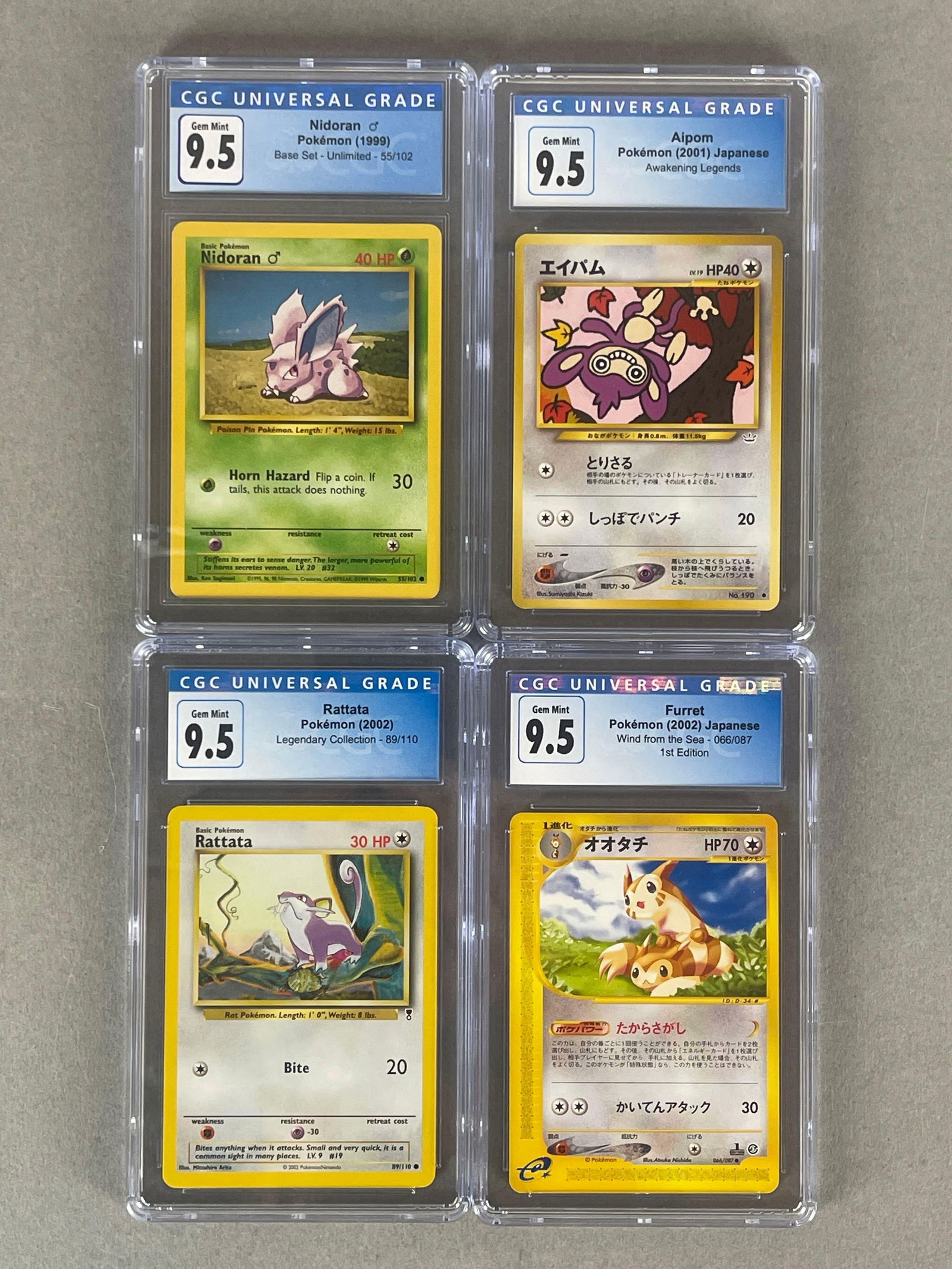 4 - 1999 - 2002 Pokemon CGC Grade Cards Gem Mint 9.5 (1 of 2)