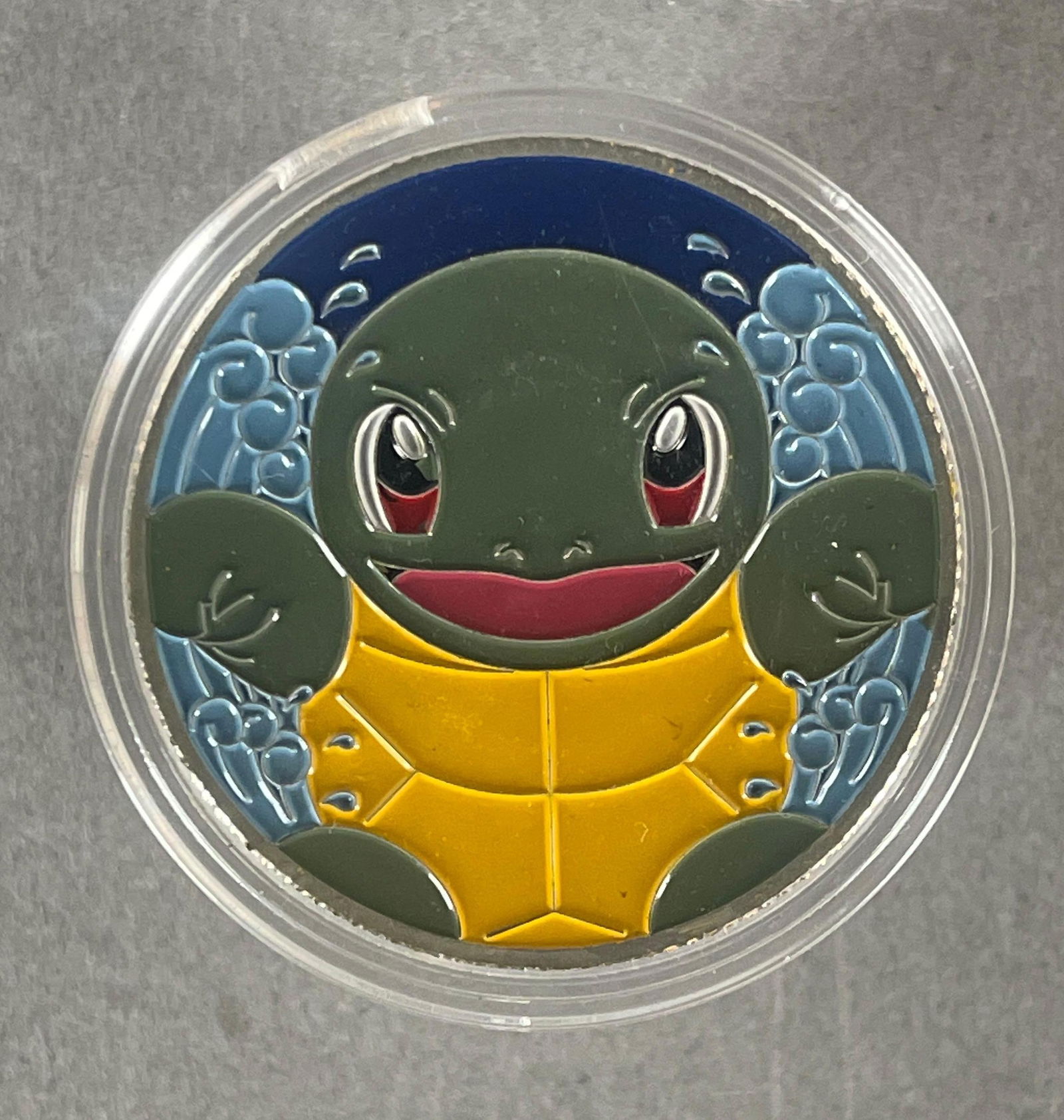 Pokemon Squirtle 1 oz .999 Silver Colorized Round: Pokemon Squirtle 1 oz .999 Silver Colorized Round