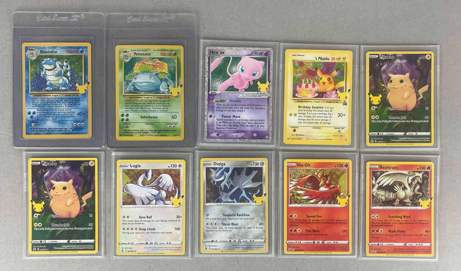 10 - 2021 Pokemon Celebrations Cards with Blastoise, Mew ex, Pikachu Birthday, and More (1 of 2)