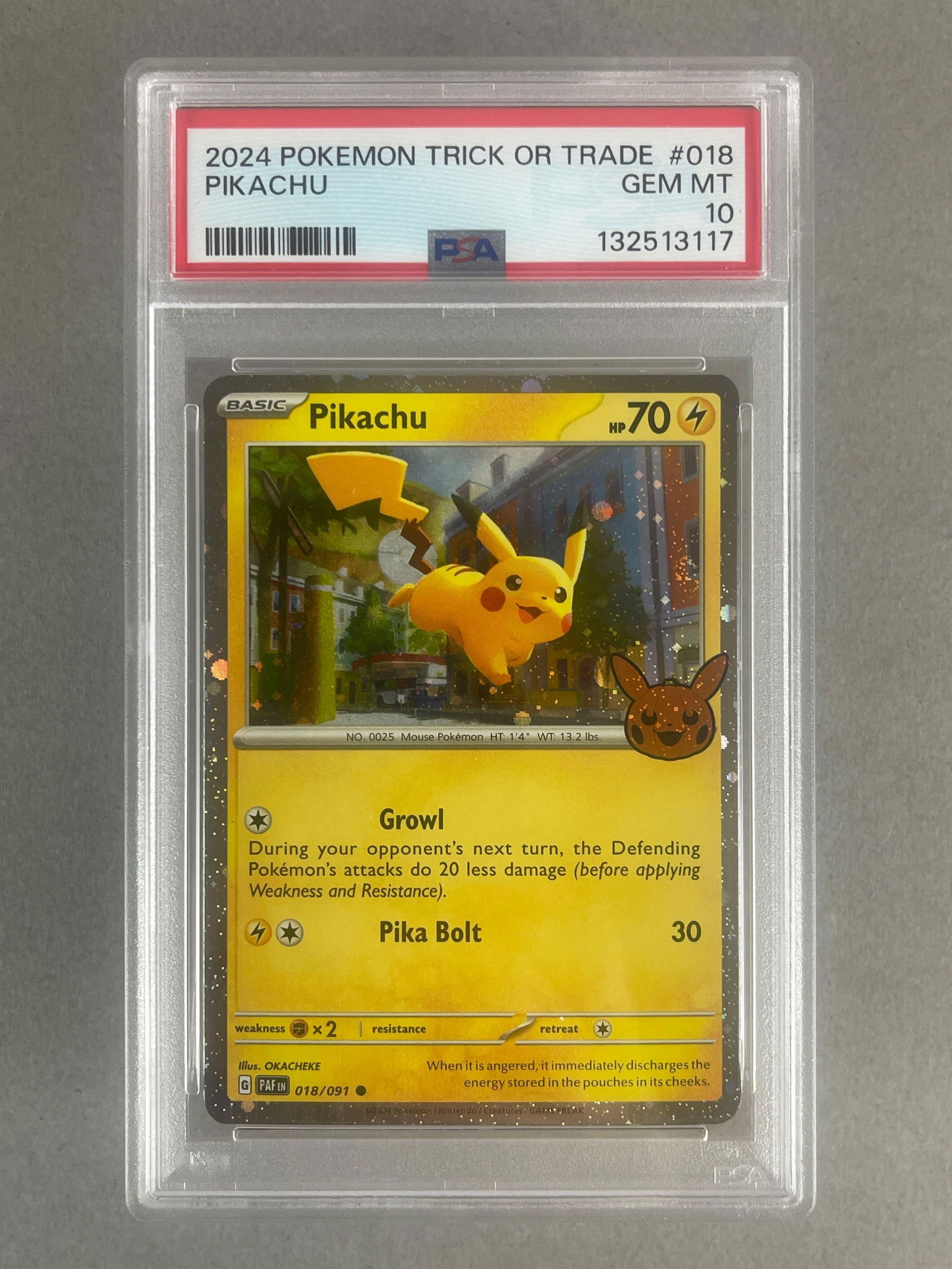 2024 Pokemon Trick or Trade Holo Pikachu #018 PSA 10 (1 of 2)