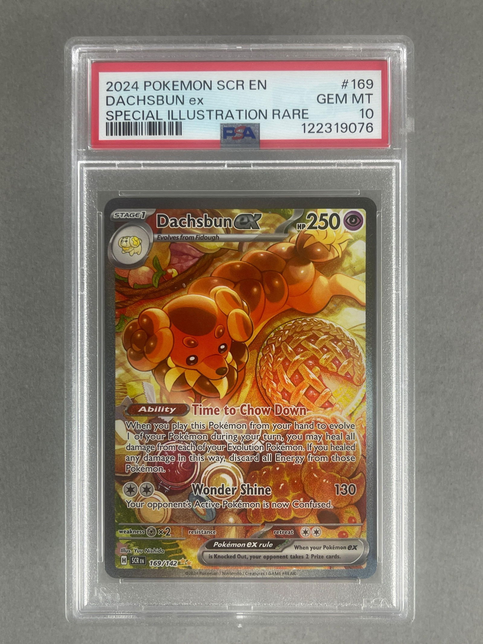 2024 Pokemon SCR Special Illustration Rare Dachbun ex #169 PSA 10: 2024 Pokemon SCR Special Illustration Rare Dachbun ex #169 PSA 10