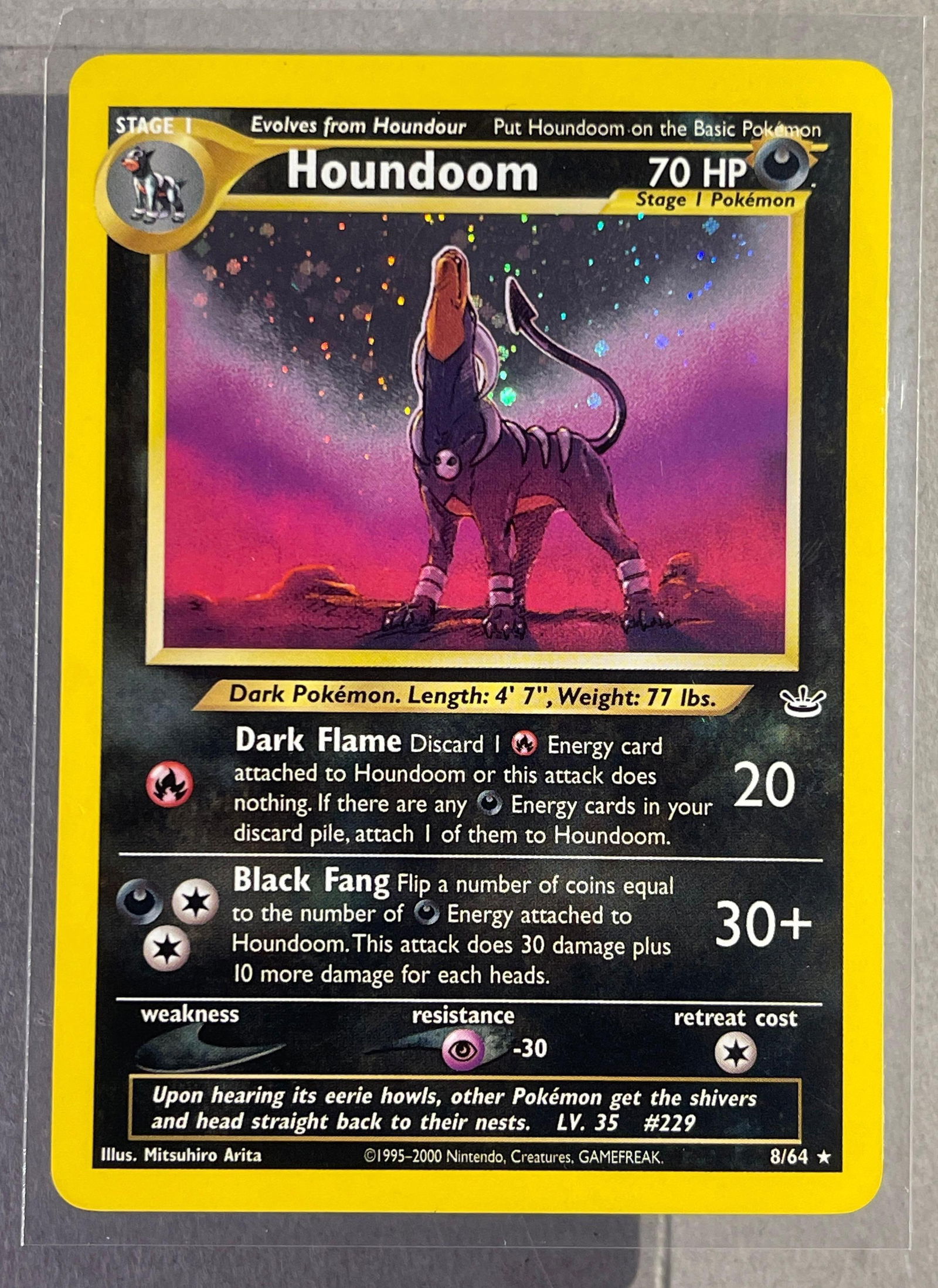 2001 Pokemon Neo Revelations Holo Houndoom: 2001 Pokemon Neo Revelations Holo Houndoom