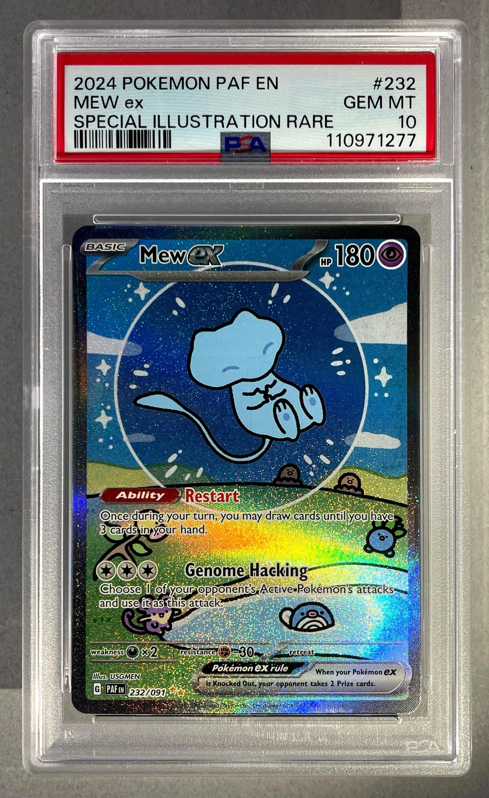 Rare 2024 Pokemon PAF EN Mew ex #232 PSA 10 Special Illustration: Rare 2024 Pokemon PAF EN Mew ex #232 PSA 10 Special Illustration