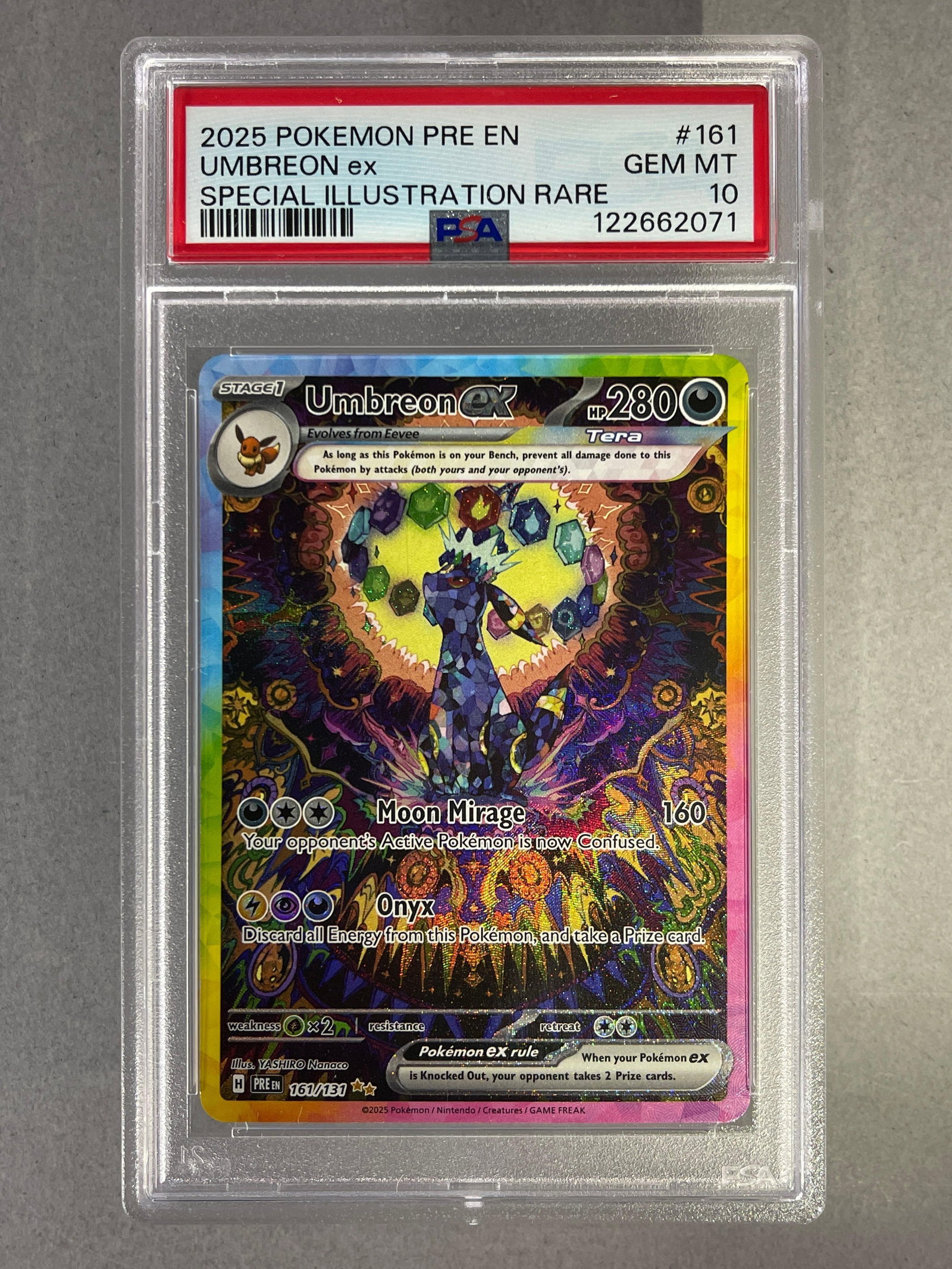 Rare 2025 Pokemon PRE EN Umbreon ex #161 PSA 10 Special Illustration: Rare 2025 Pokemon PRE EN Umbreon ex #161 PSA 10 Special Illustration