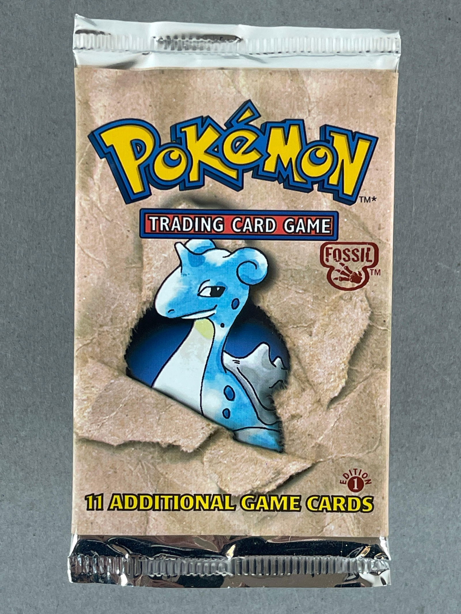 1999 Pokemon Fossil Booster Pack Lapras 1st Edition Heavy Pack, 20.9 g: 1999 Pokemon Fossil Booster Pack Lapras 1st Edition Heavy Pack, 20.9 g