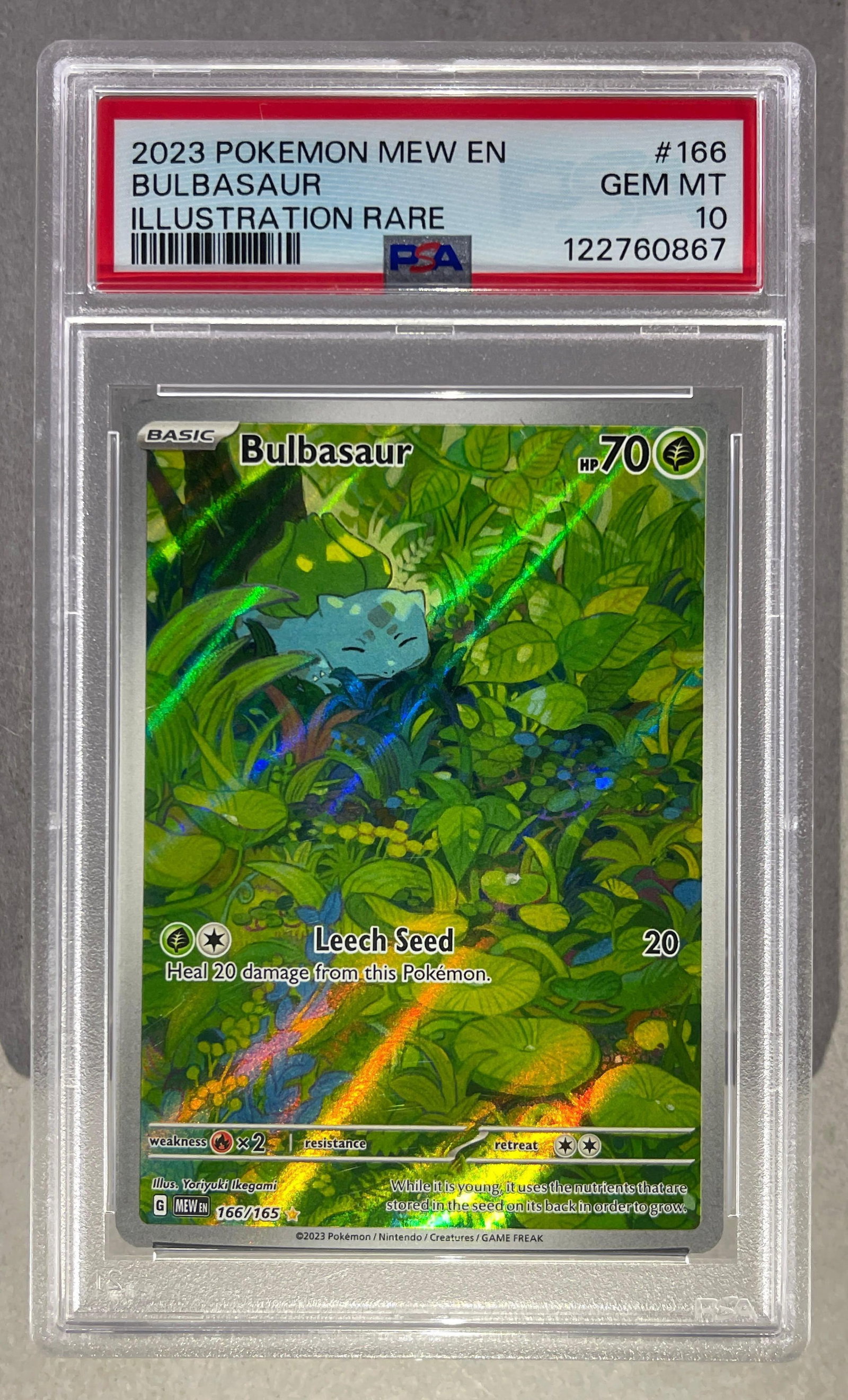 2023 Pokemon Mew Illustration Rare Bulbasaur #166 PSA 10 (1 of 2)