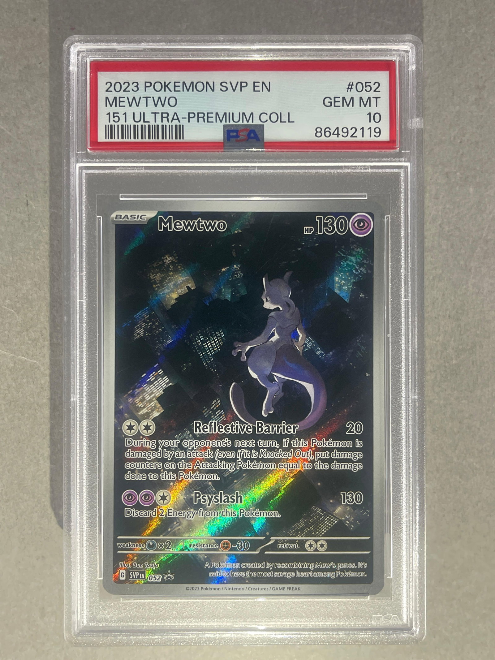 2023 Pokemon SVP 151 Ultra Premium Collection Mewtwo #052 PSA 10 (1 of 2)