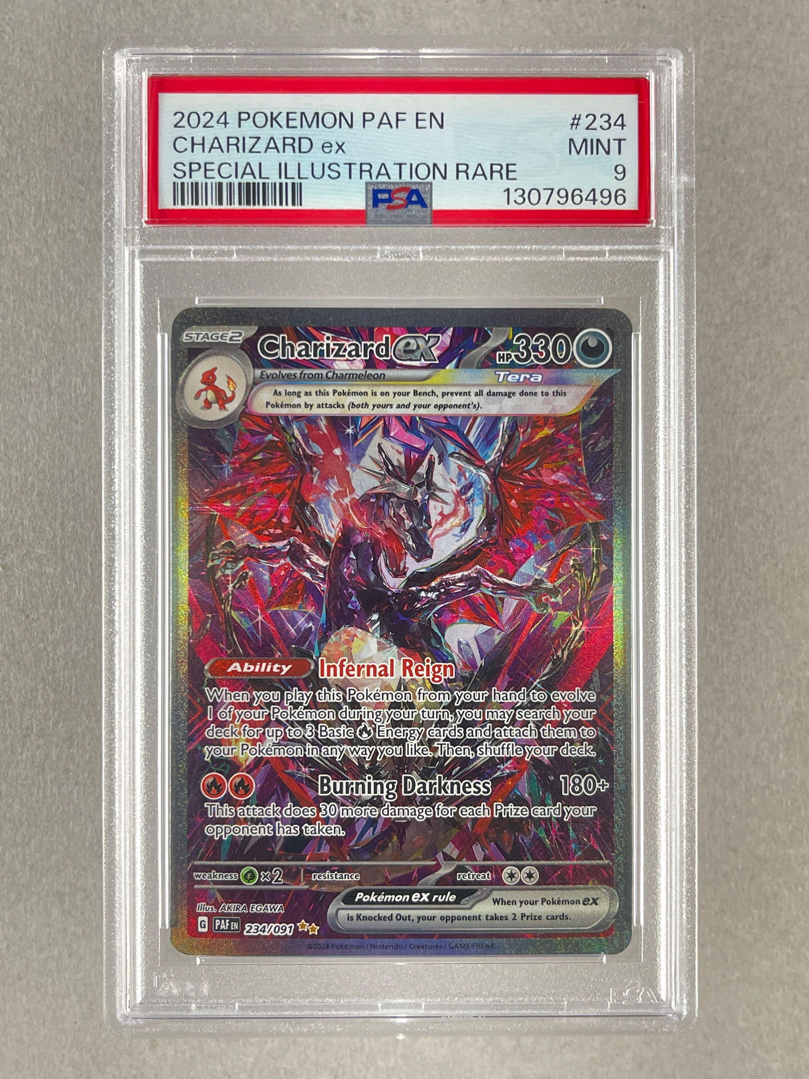 2024 Pokemon Paldean Fats Special Illustration Rare Charizard ex #234 PSA 9 (1 of 2)