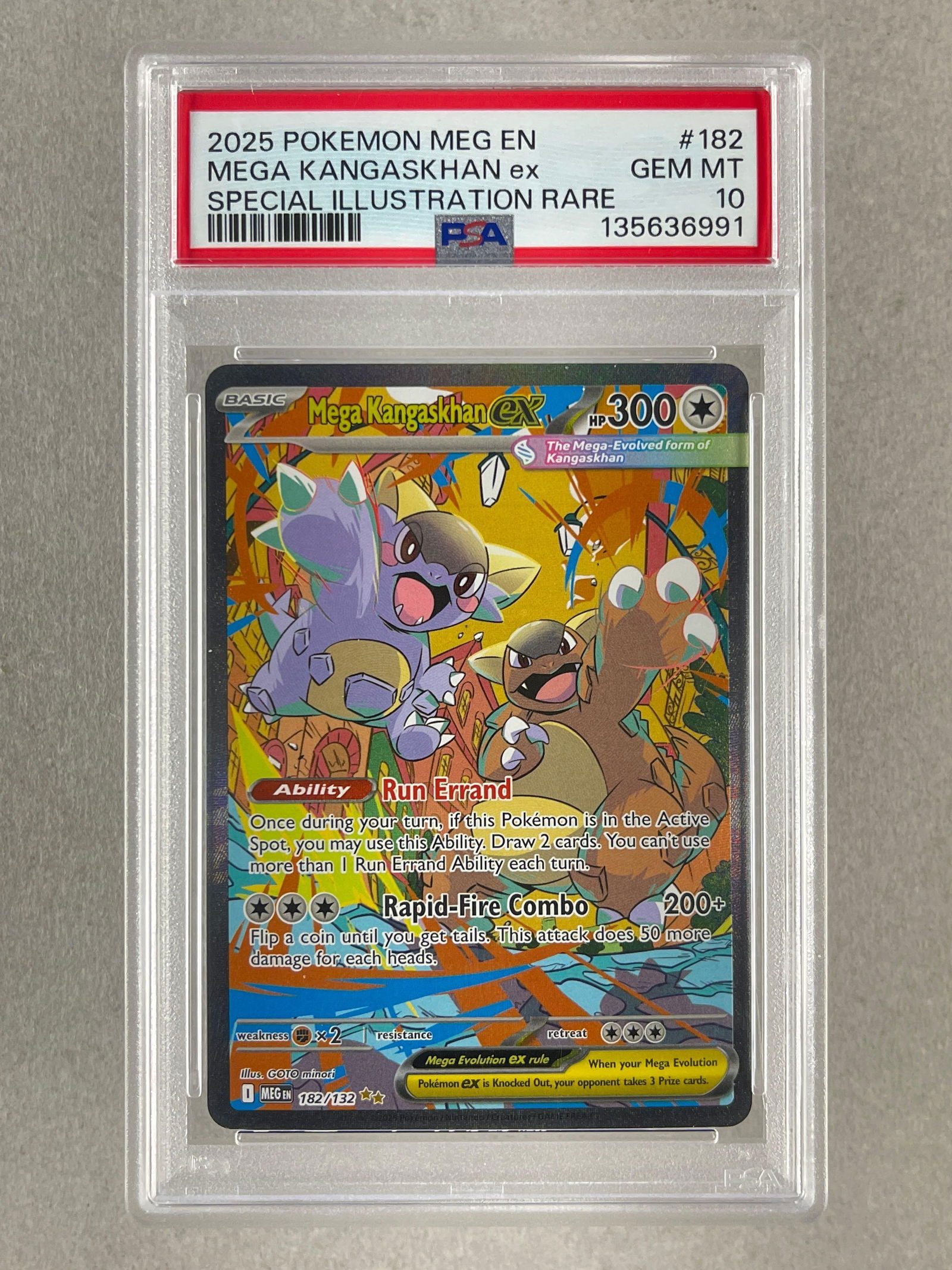 2-25 Pokemon Meg Special Illustration Rare Mega Kangaskhan ex #182 PSA 10 (1 of 2)