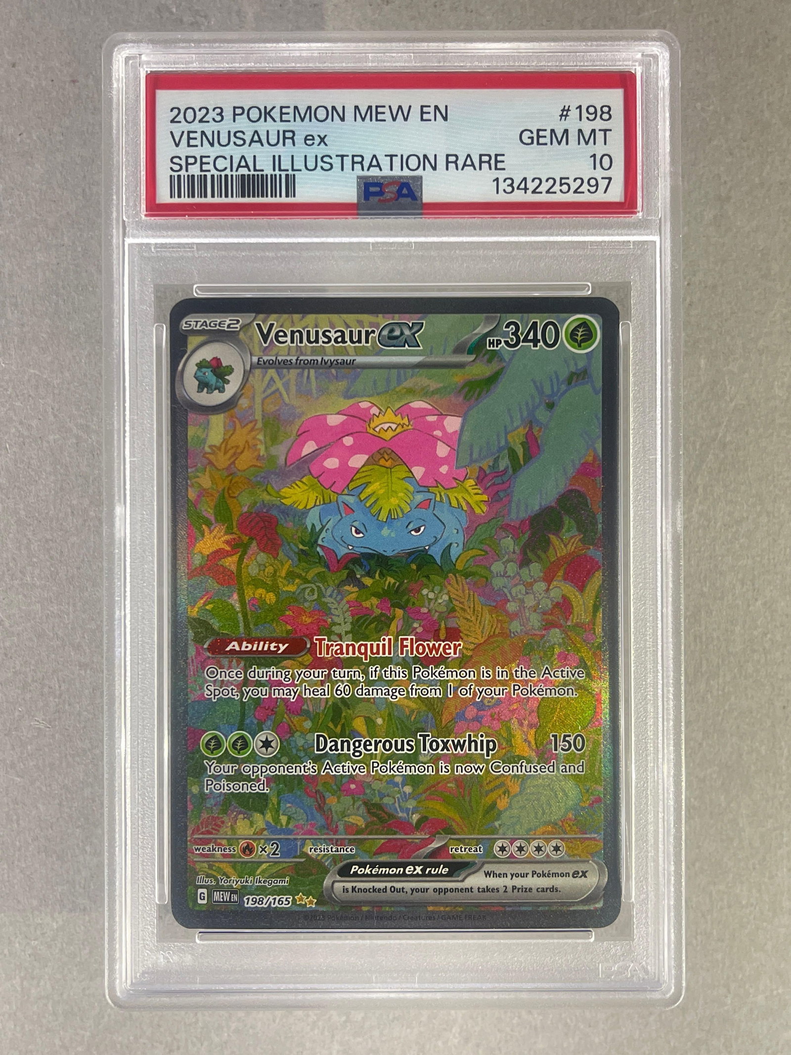 2023 Pokemon MEW Special Illustration Rare Venusaur ex #198 PSA 10: 2023 Pokemon MEW Special Illustration Rare Venusaur ex #198 PSA 10