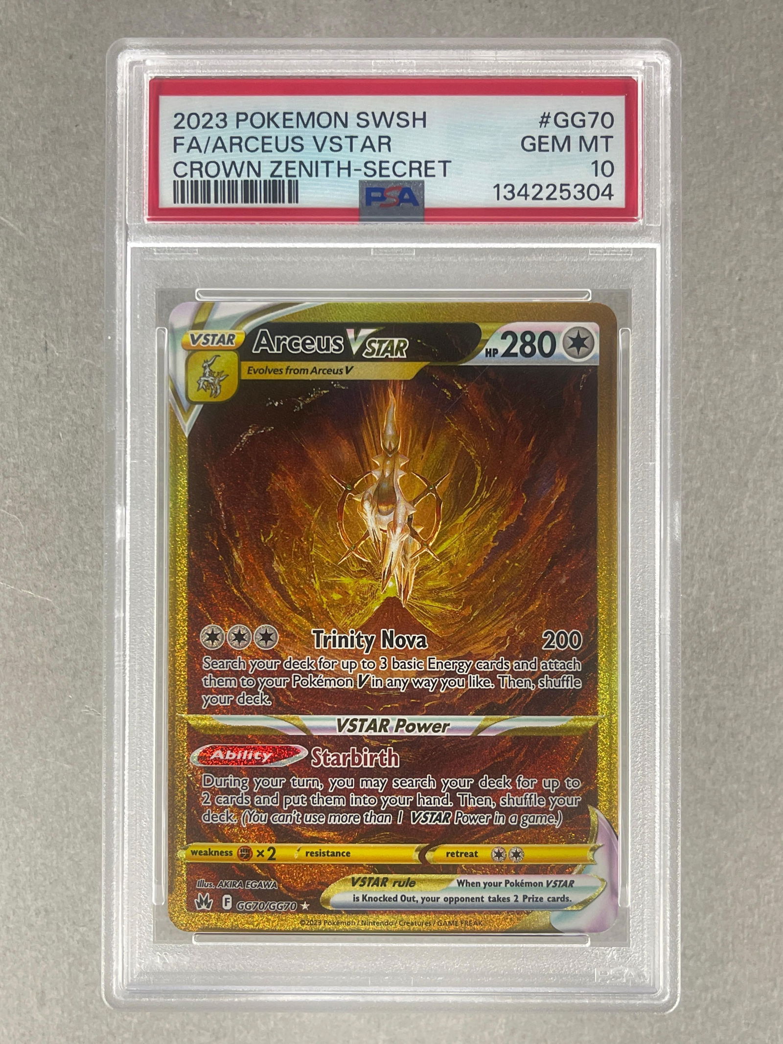 2023 Pokemon SWSH Crown Zenith Full Art Secret Arceus VStar #GG70: 2023 Pokemon SWSH Crown Zenith Full Art Secret Arceus VStar #GG70