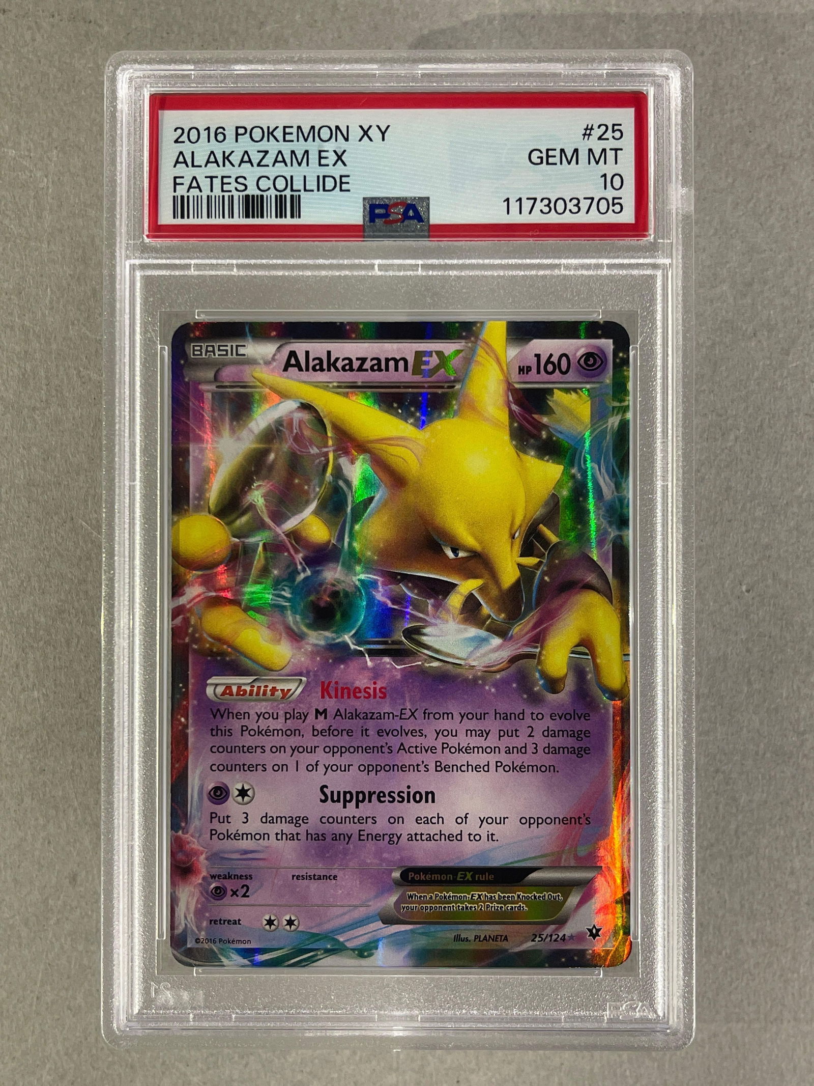 2016 Pokemon XY Fates Collide Alakazam EZ #25 PSA 10 (1 of 2)