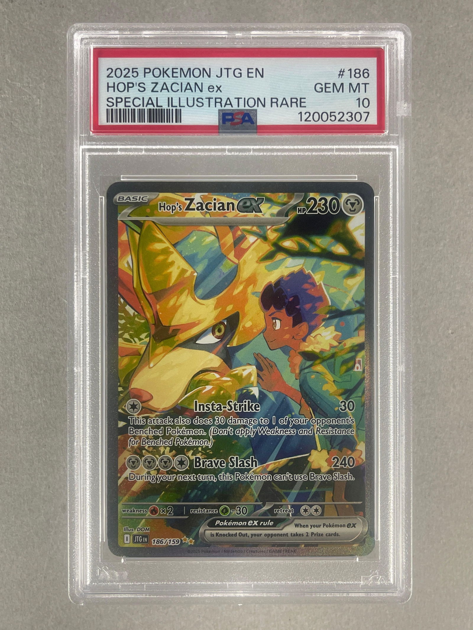2025 Pokemon JTG Special Illustration Rare Hops Zacian ex #186 (1 of 2)