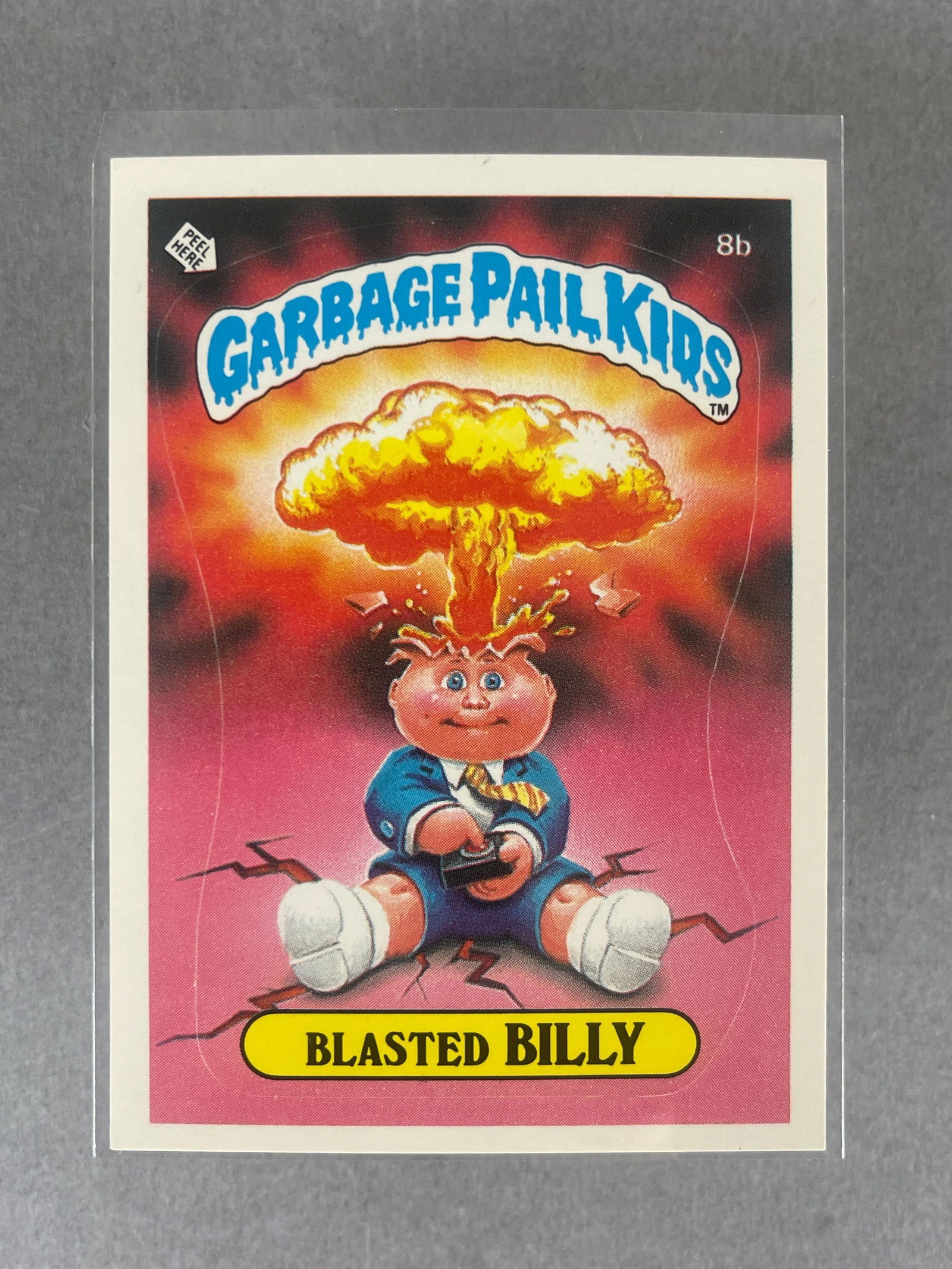 1985 Topps Garbage Pail Kids Blasted Billy Matte Checklist 8b: Sharp card, Ready to Grade