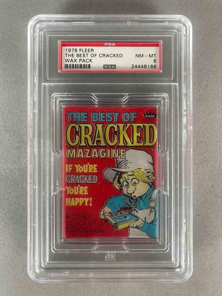 1978 Fleer The Best of Cracked Magizine Wax Pack PSA 8: 1978 Fleer The Best of Cracked Magizine Wax Pack PSA 8, Only 3 graded higher