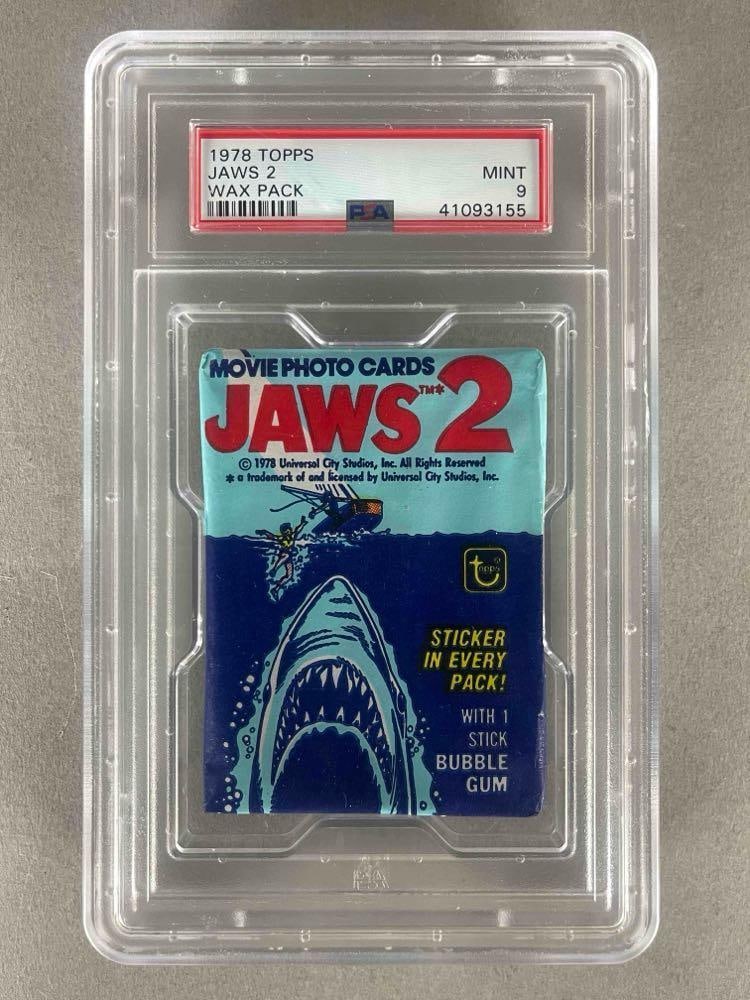 1978 Topps Jaws 2 Wax Pack PSA 9: 1978 Topps Jaws 2 Wax Pack PSA 9, Population - 4, highest graded