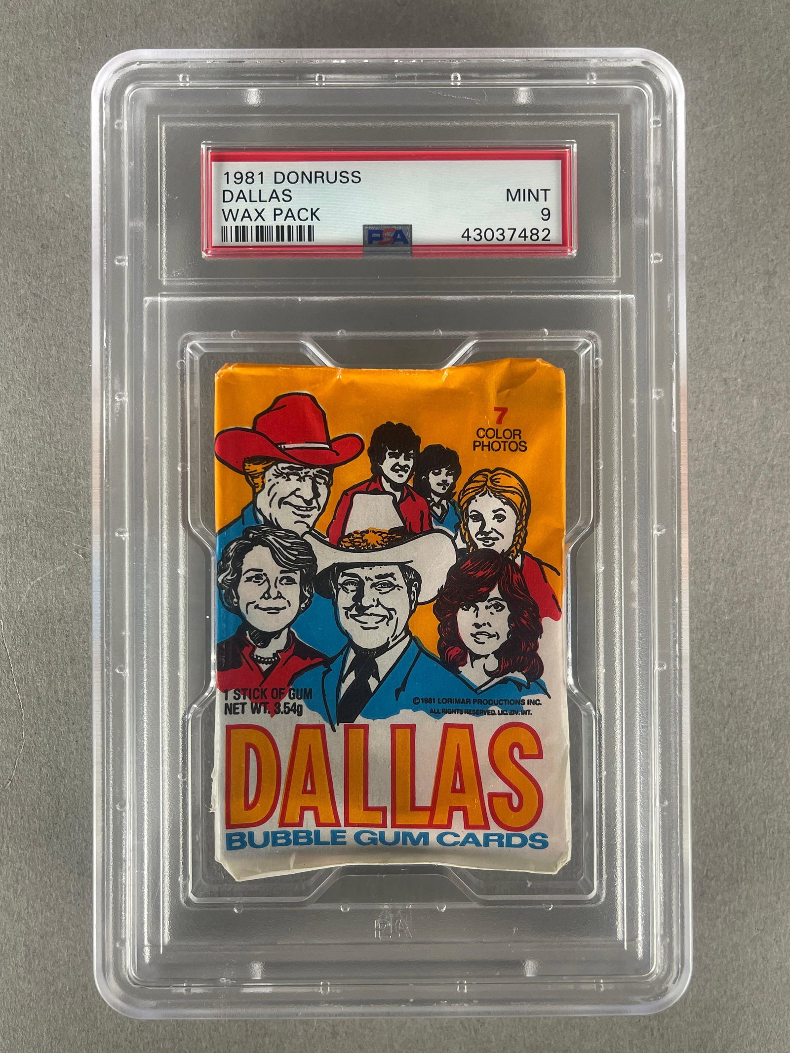 1981 Donruss Dallas Wax Pack PSA 9: 1981 Donruss Dallas Wax Pack PSA 9, Population - 6, None graded higher