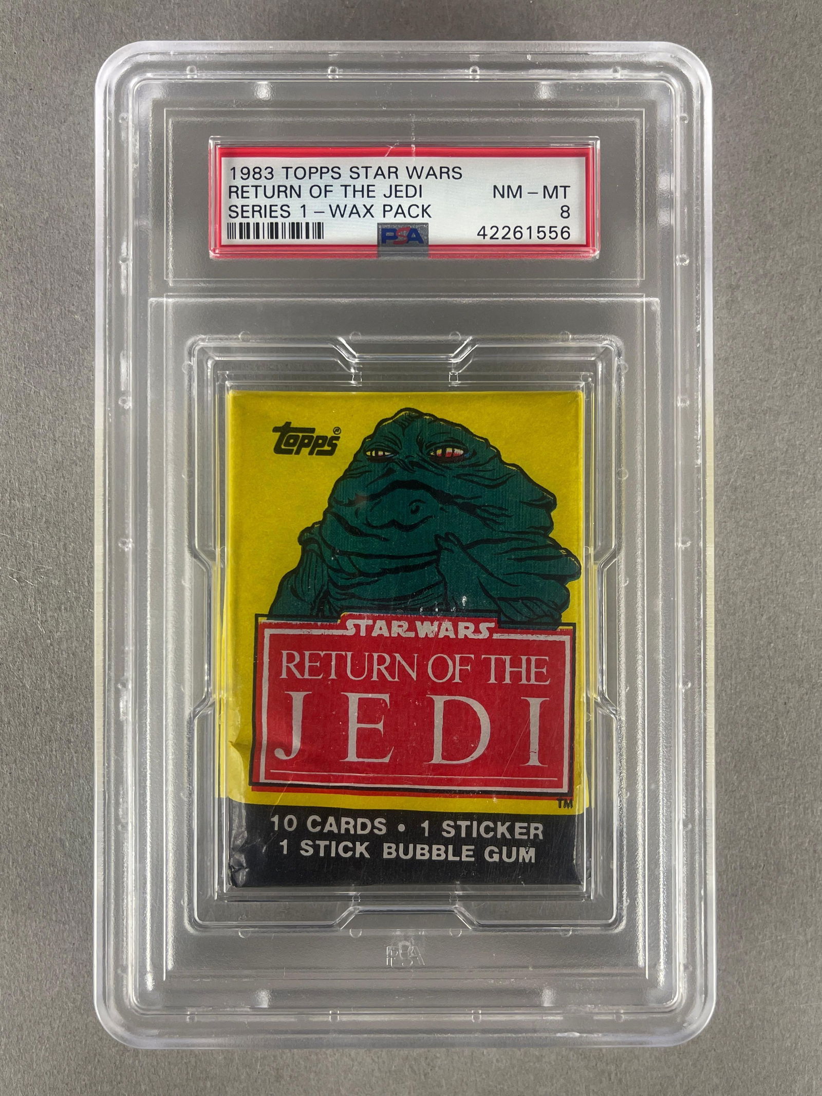 1983 Topps Star Wars Return of The Jedi Wax Pack Series 1 PSA 8 (1 of 2)