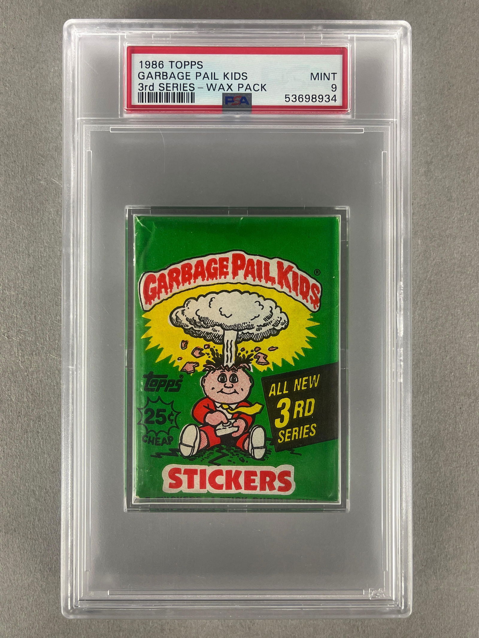 1986 Topps GPK Series 3 Wax Pack PSA 9 (1 of 2)