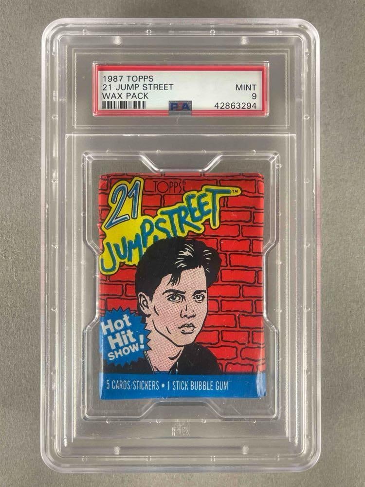 1987 Topps 21 Jump Street Wax Pack PSA 9: 1987 Topps 21 Jump Street Wax Pack PSA 9, Population - 3, None graded higher