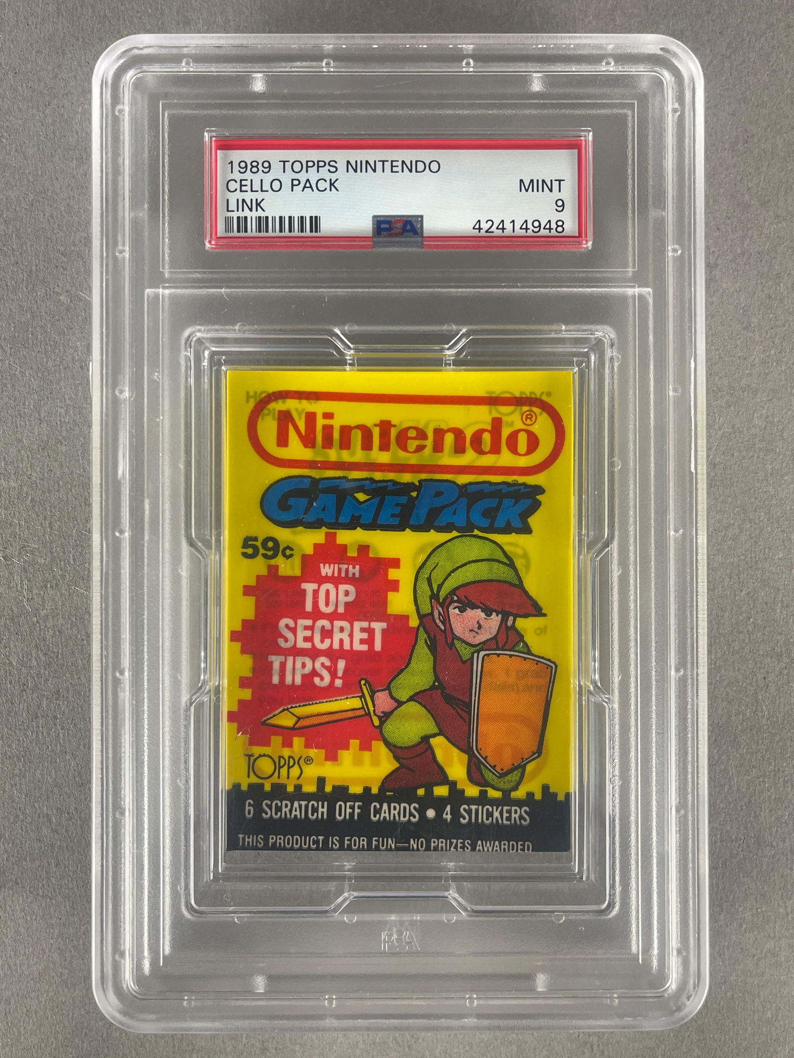 1989 Topps Nintendo Legends of Zelda Link Cello Pack PSA 9 (1 of 2)
