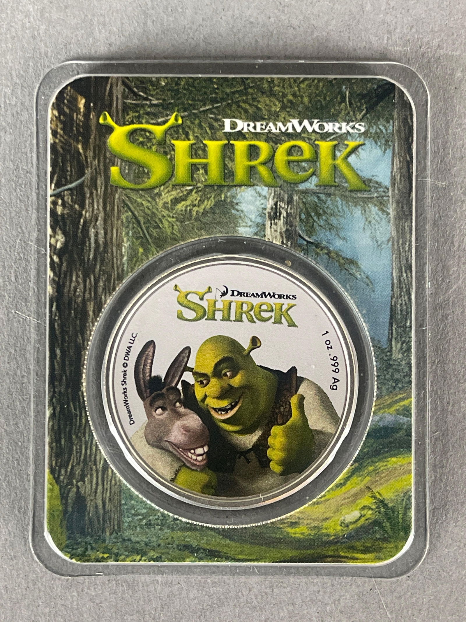 2021 Dreamworks Shrek 1 oz Silver Colorized Round: 2021 Dreamworks Shrek 1 oz Silver Colorized Round