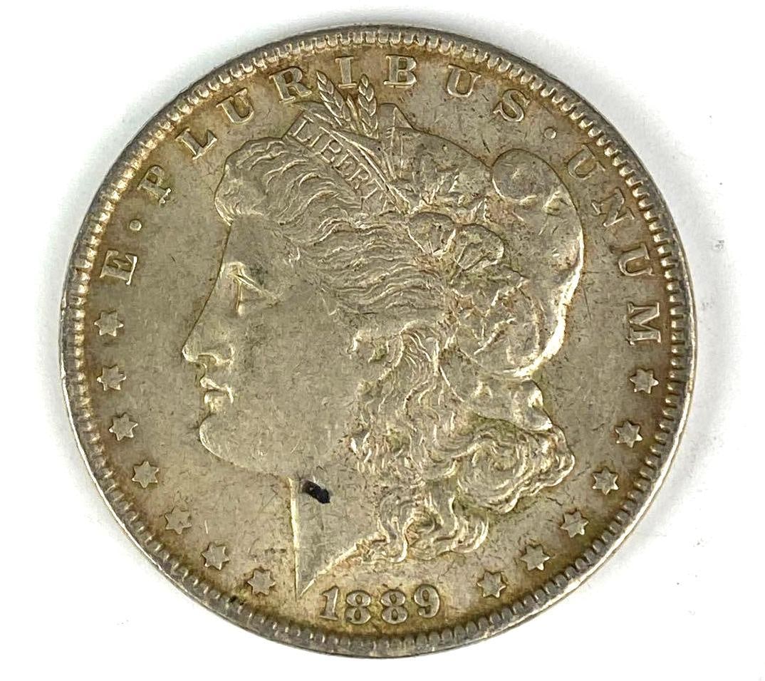 1889 Morgan Silver Dollar Coin (1 of 2)