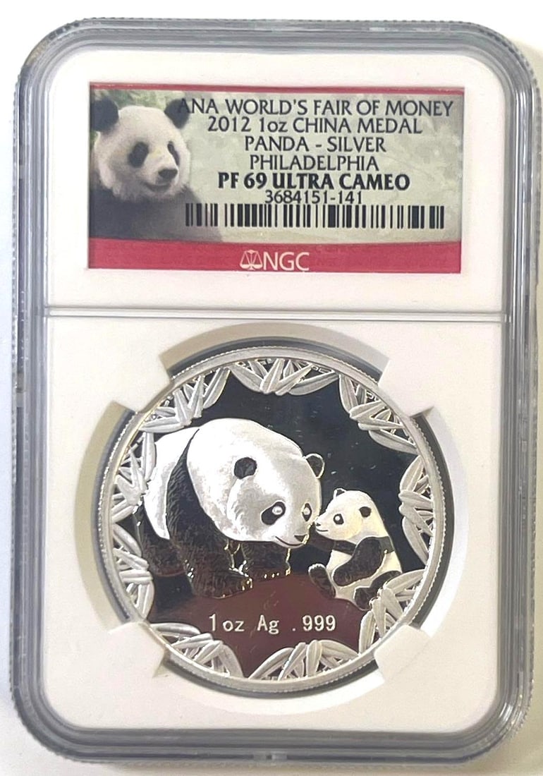 NGC PF69 2012 China Silver Panda 1 oz .999 Fine Silver (1 of 2)
